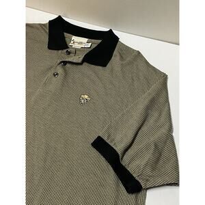 Vintage 90s Walt Disney World Mickey Mouse Gold Golf Polo Shirt Mens Sz XL